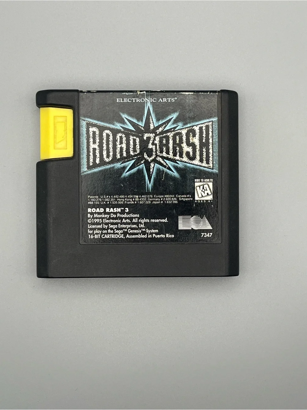 Road Rash 3 Sega Genesis cartridge